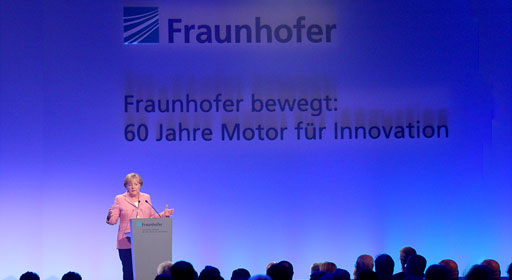Chancellor Angela Merkel as guest of honor at the Fraunhofer Award Ceremony 2009 in Munich.