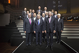 All winners 2015 with Prof. Reimund Neugebauer (Fraunhofer President), Joachim Gauck (Federal President) and Volker Bouffier (Prime Minister Hessen). (from left to right)
