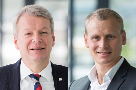 Prof. Dr. Peter Liggesmeyer und Dr. Rasmus Adler Prof. Dr. Peter Liggesmeyer, Leiter des Fraunhofer-Instituts für Experimentelles Software Engineering IESE (links) Dr. Rasmus Adler, Programm-Manager Autonome Systeme