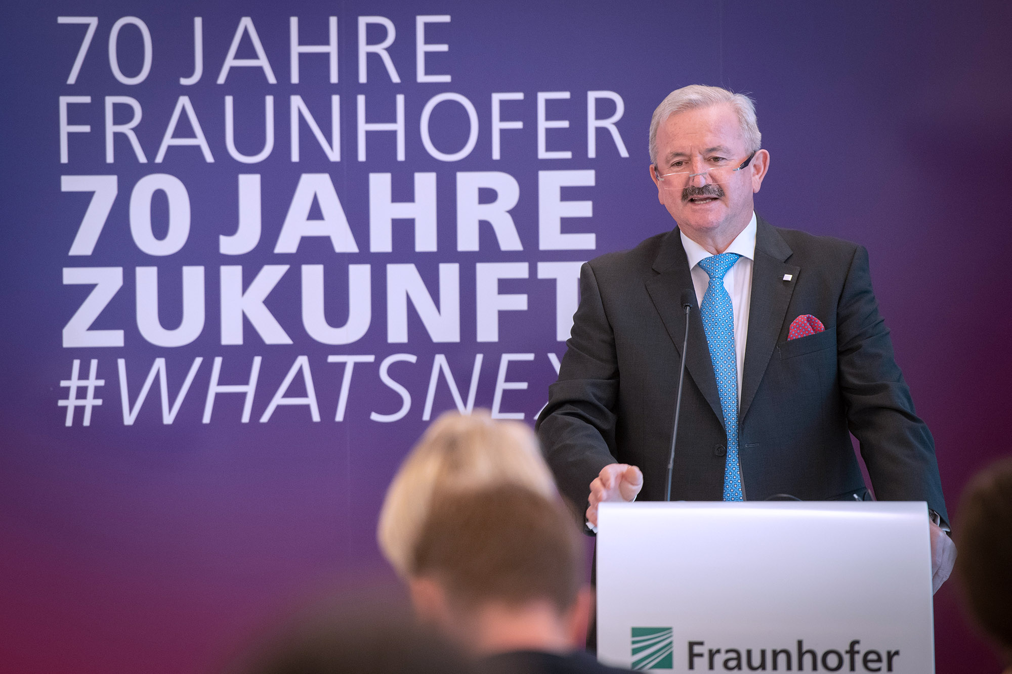 Fraunhofer-Präsident Prof. Reimund Neugebauer erläuterte die Strategie der Fraunhofer-Gesellschaft zu »QuNET «