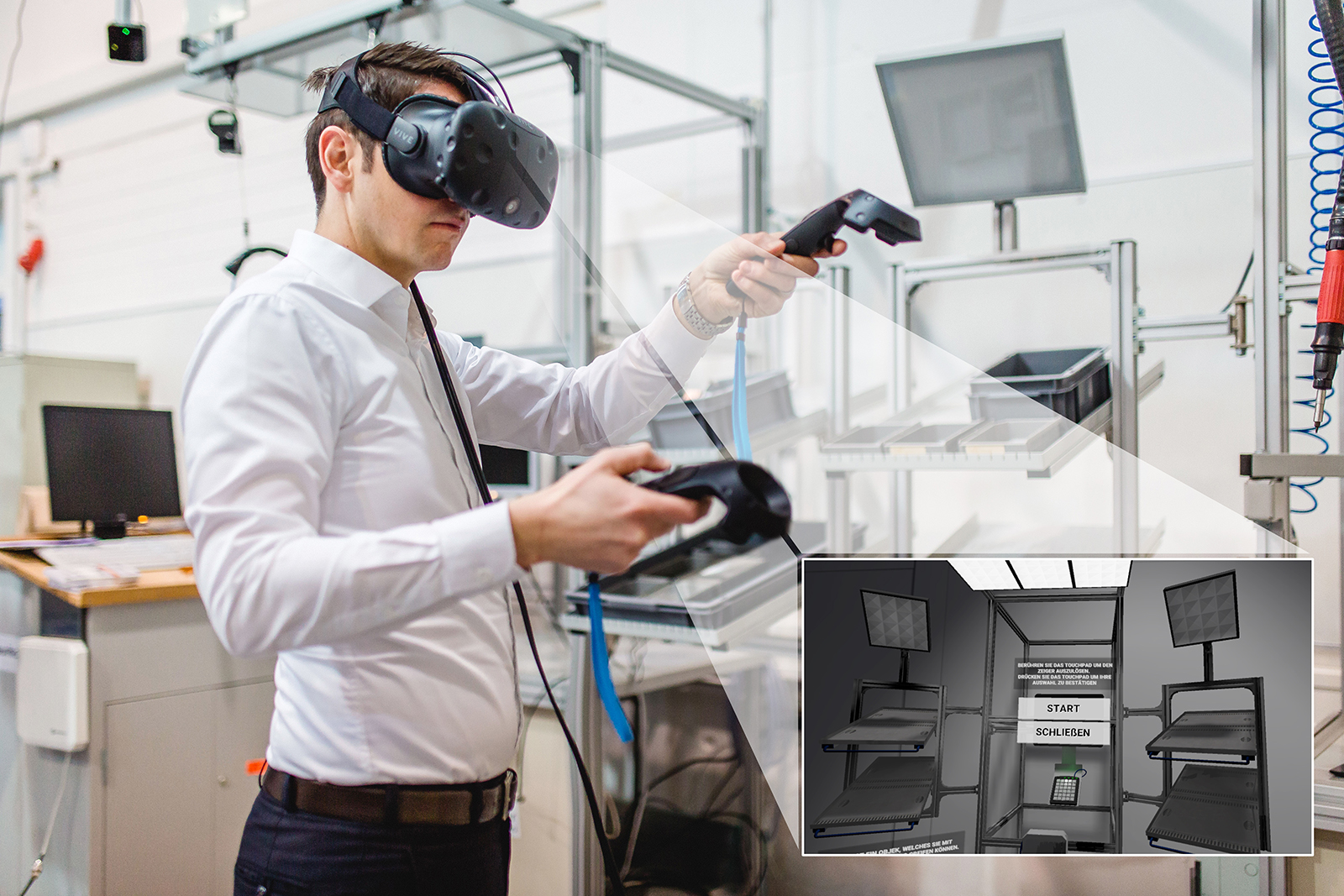 Future Work Lab: Augmented und Virtual Reality-Anwendungen ermöglichen  kostengünstige Planungen und schnellere Anpassungen des Produktionssystems bei Turbulenzen auf dem Shopfloor.