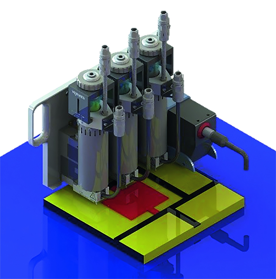 Schematische Darstellung der Mikrodosiersysteme.