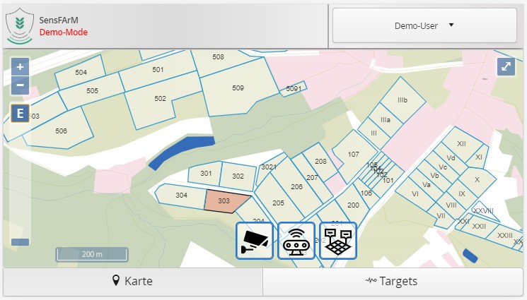 Eine mobile Ansicht ermöglicht die übersichtliche Anzeige der relevanten Informationen auf einem Smartphone oder anderen mobilen Geräten. In der Übersicht des jeweiligen Areals können die Nutzer interaktiv arbeiten.