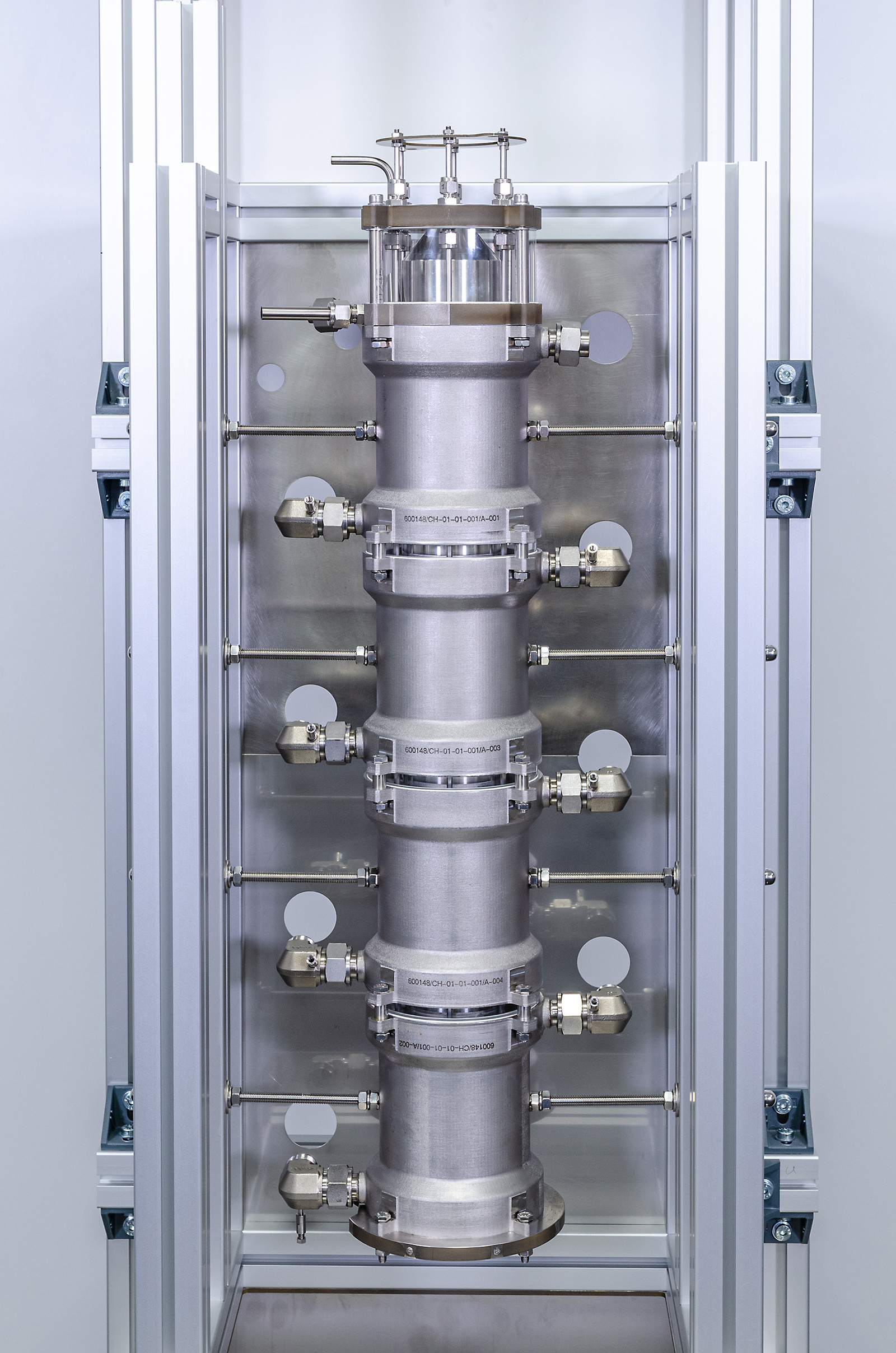 Modularer Pilotierungsaufbau zur Grignard-Reagenzsynthese mit bis zu 20 L/h Durchsatz.