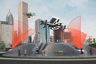 Radarnetzwerk für den sicheren Flugbetrieb auf Vertiports Radarnetzwerke für die Future Urban Air Mobility