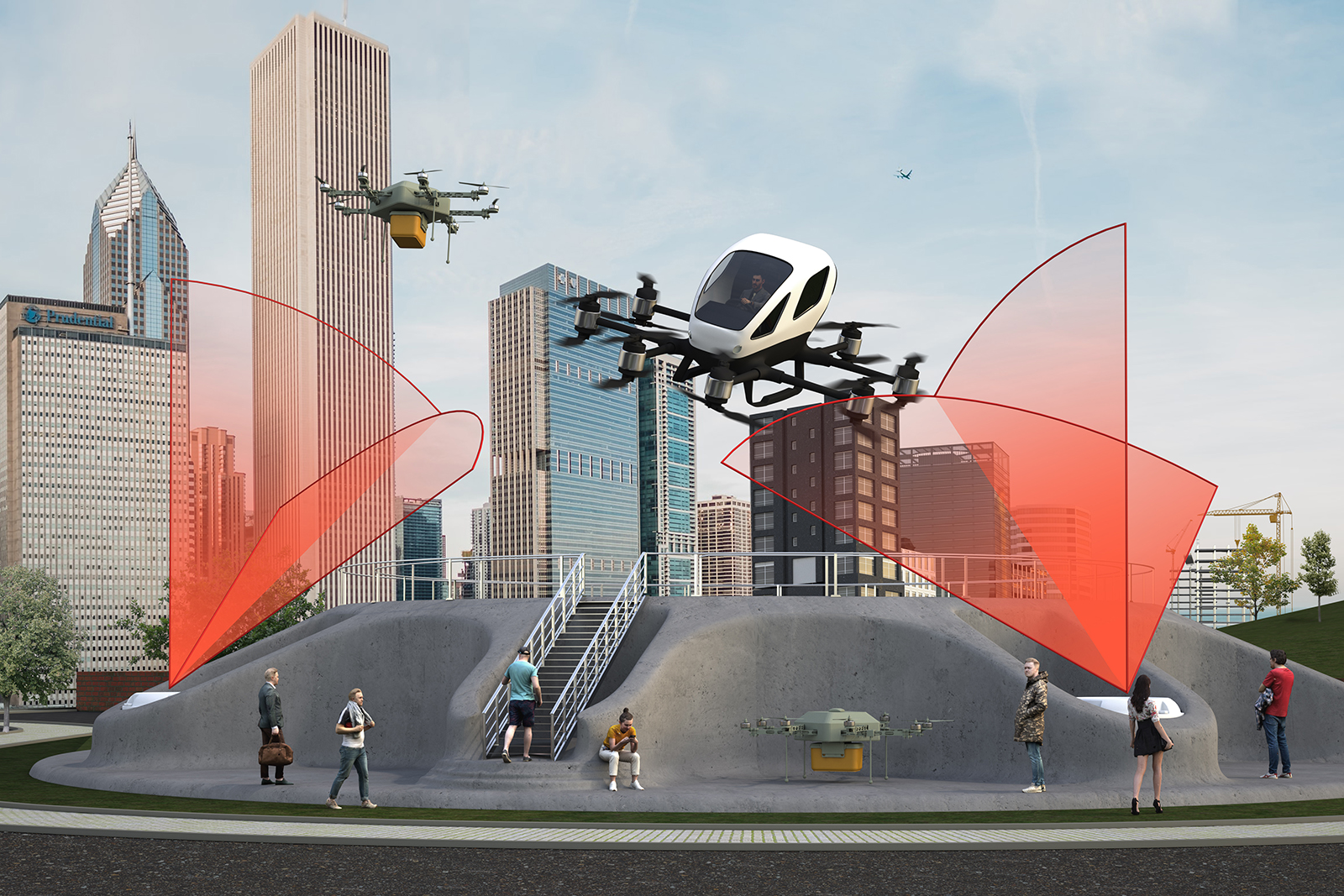 Radarnetzwerke für die Future Urban Air Mobility