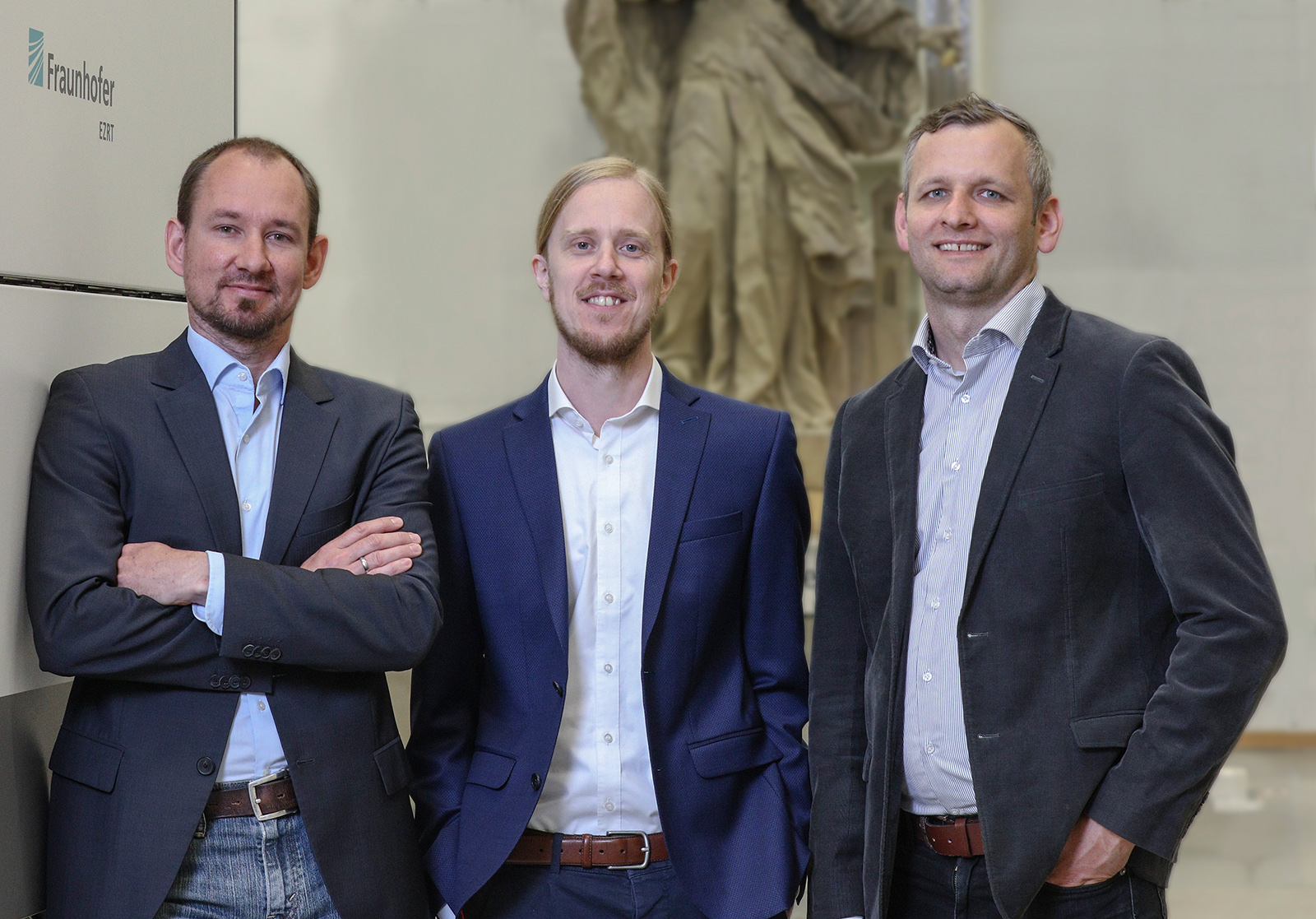 Joseph-von-Fraunhofer-Preis 2018:  Dr. Michael Böhnel, Nils Reims und Michael Salamon (v.l.n.r.).