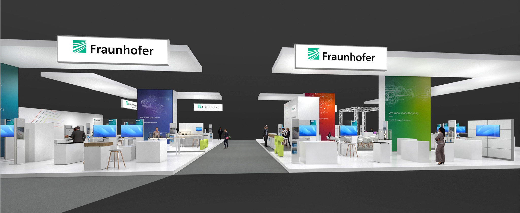 Grafik: Fraunhofer-Stand auf der Hannover Messe 2022
