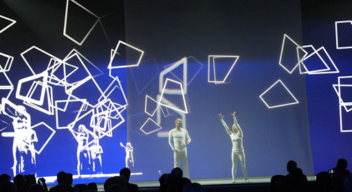 Artistic show at the Fraunhofer Award Ceremony 2009 in Munich.
