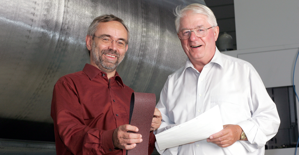 Joseph von Fraunhofer Prize 2005: Ulrich Priber and Jürgen Schönitz. (from left to right)