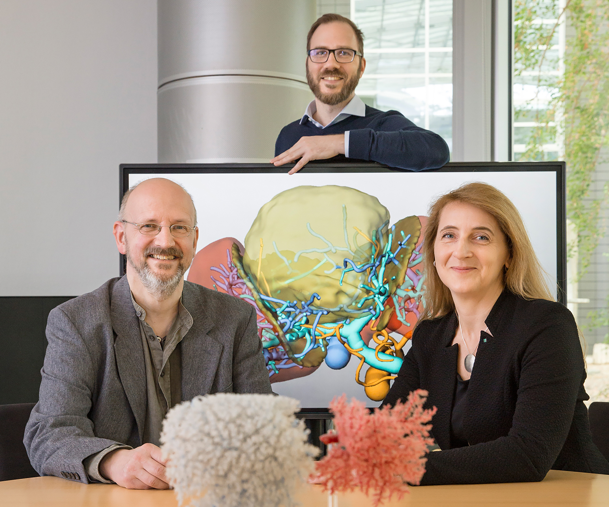 Joseph von Fraunhofer Prize 2018: Dr. Stephan Zidowitz, Alexander Köhn, Dr. Andrea Schenk from Fraunhofer MEVIS. (from left to right)