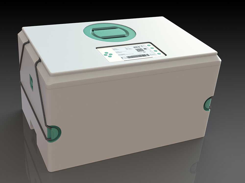 The demonstrator &quot;reusable transport box&quot; combines the potential of circular plastic compounds with innovative manufacturing processes for component production.