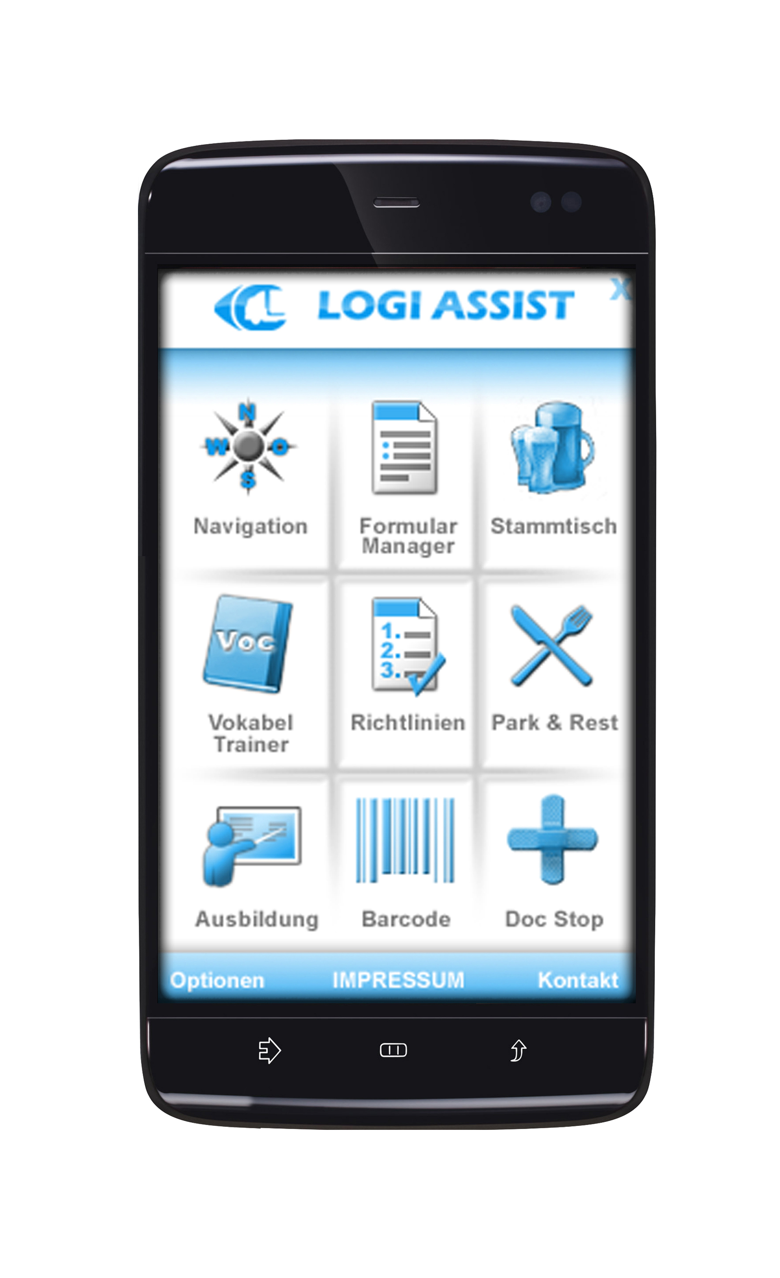 Bild: System LogiAssist via Smartphone