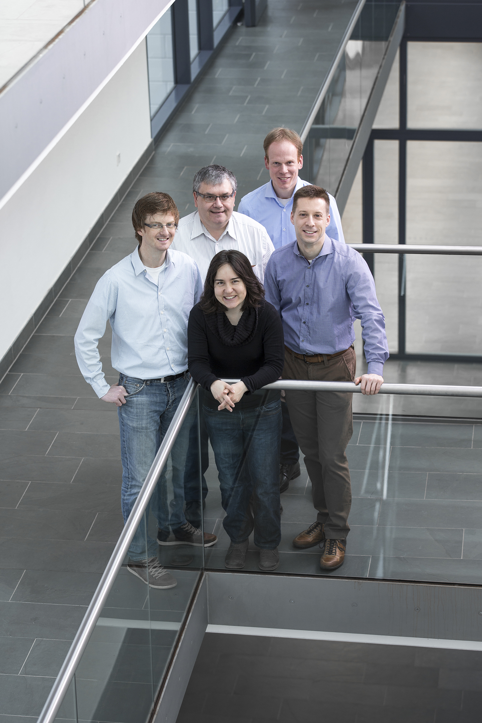 By developing an interactive and easy-to-use software product, Dr. Philipp Süss, Prof. Dr. Karl-Heinz Küfer, Dr. Katrin Teichert, Dr. Michael Bortz and Dr. Alexander Scherrer (from the left) have helped improve cancer patients‘ chances of recovery.