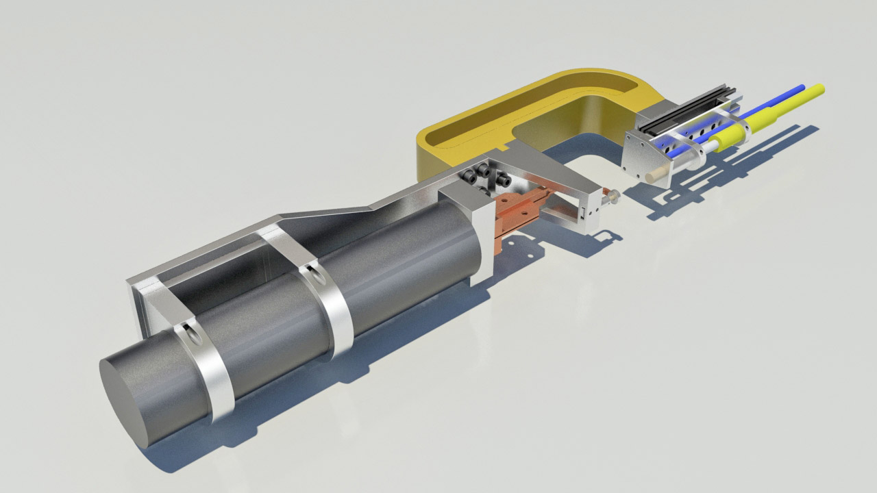 The joining gun bonds metal and plastic in seconds and can be mounted on a robot arm in place of a spot welding gun, for example.