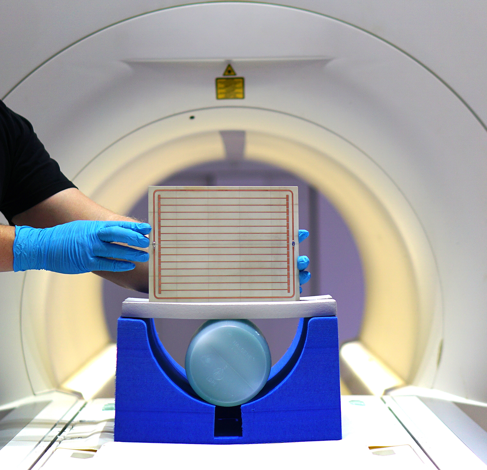 Experiments with the metamaterial disk in a magnetic resonance scanner identified as much as a fivefold increase in measurement sensitivity.