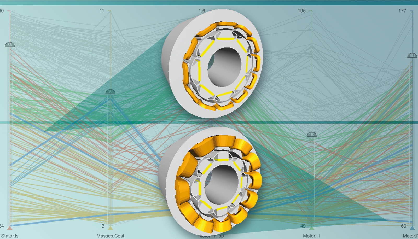 While the visualization software was developed specifically for the design of an electric motor, it can also be used to optimize nearly any other complex system or project.