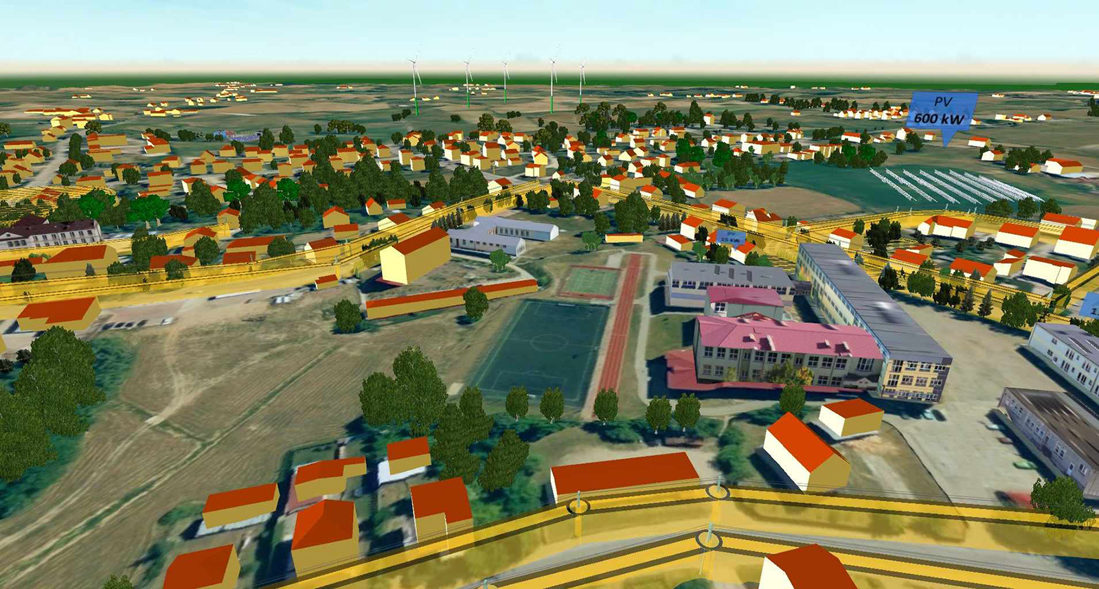 The design of power lines and other infrastructure in Puńsk will be optimized with the aid of a virtual visibility analysis.