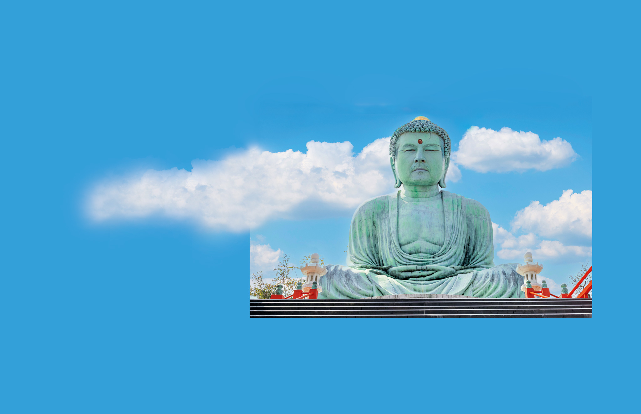Fraunhofer-Forscher Martin Steinebach als thailändischer Buddha.